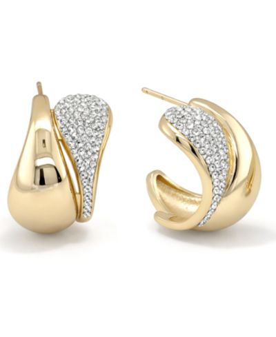 Серьги And Now This Crystal Double Teardrop C Hoop