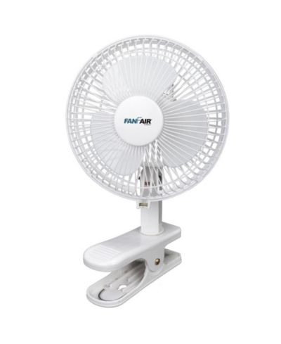 FanFair 6-inch Clip on Fan WHITE