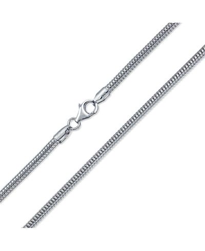 Ожерелье Bling Jewelry Flexible Strong Thick 320 Gauge 3MM Sterling Silver Magic 8-Sided Snake Chain 30 Inch
