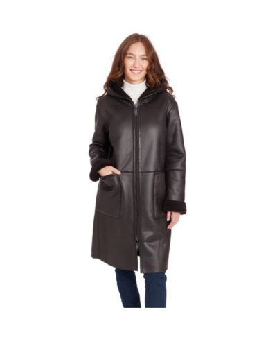 Frye Women's Mariah Reversible Faux Shearling Coat
