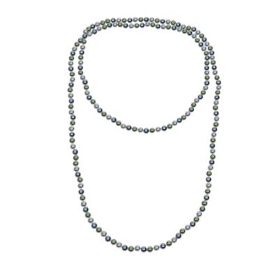 Многоцветное ожерелье из имитации жемчуга Bling Jewelry ручной вязки длиной 62 дюйма в стиле triple wrap