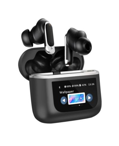 Беспроводные наушники Alpha Digital Bluetooth 5.3 с LCD экраном, TWS/Noise Cancel, 32Hr Playtime