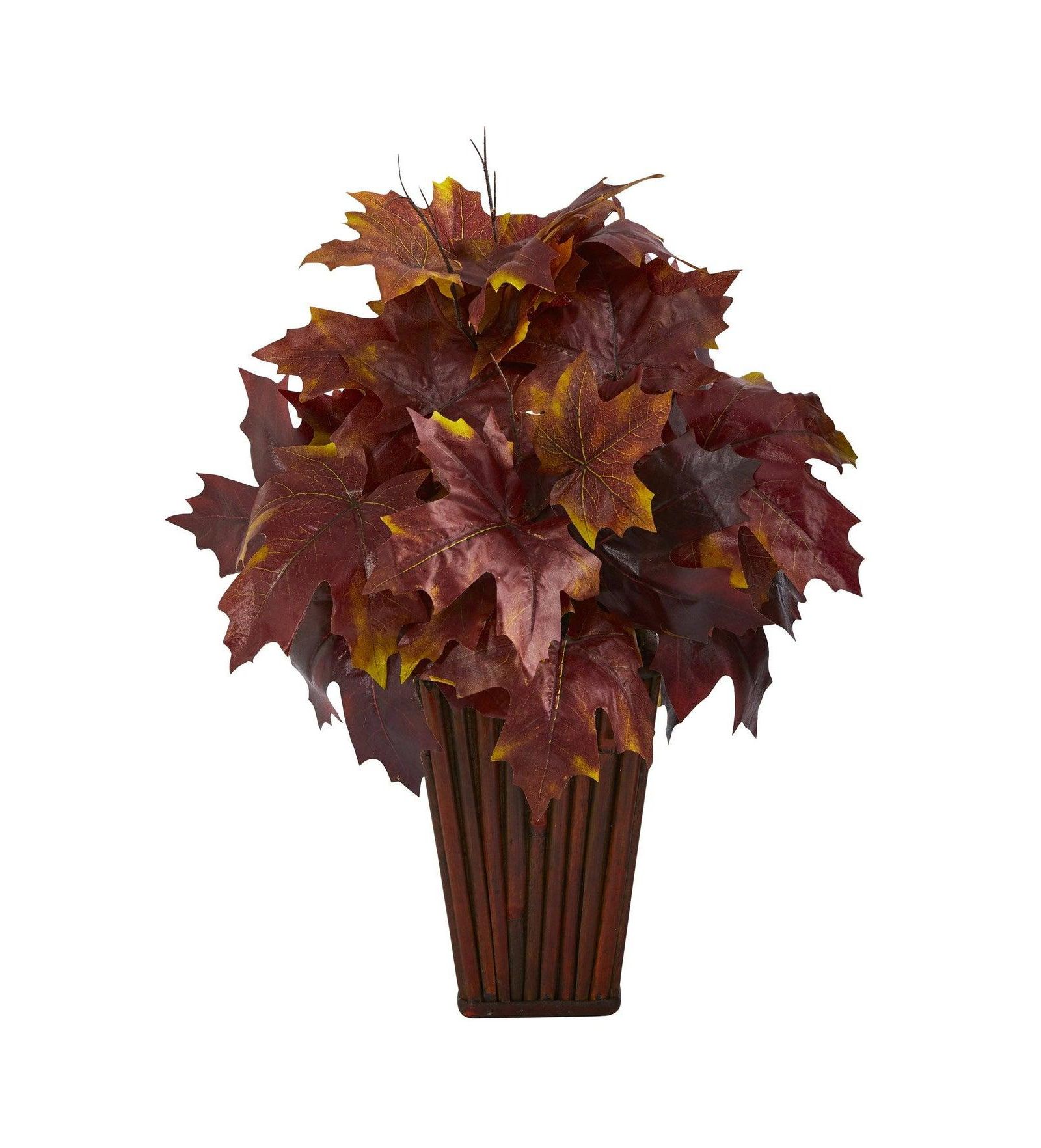 Искусственное растение Slickblue 19" Autumn Maple Leaf в декоративном кашпо