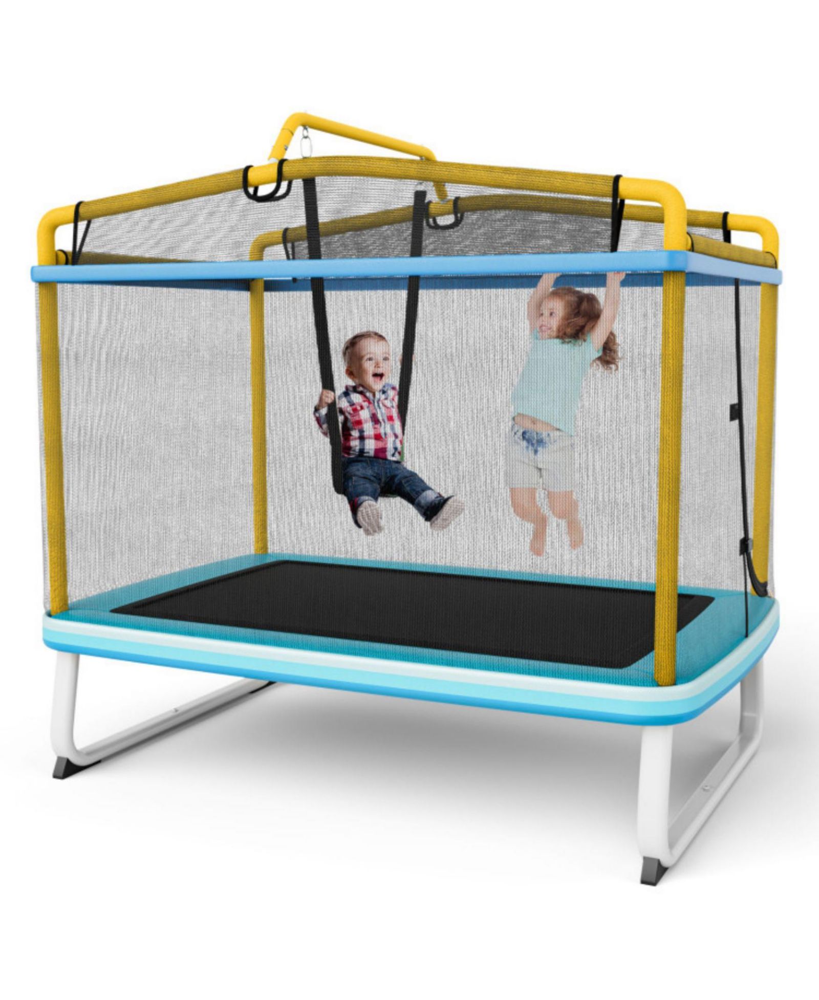 Прямоугольный батут SUGIFT 6 Feet с горизонтальной перекладиной и защитной сеткой