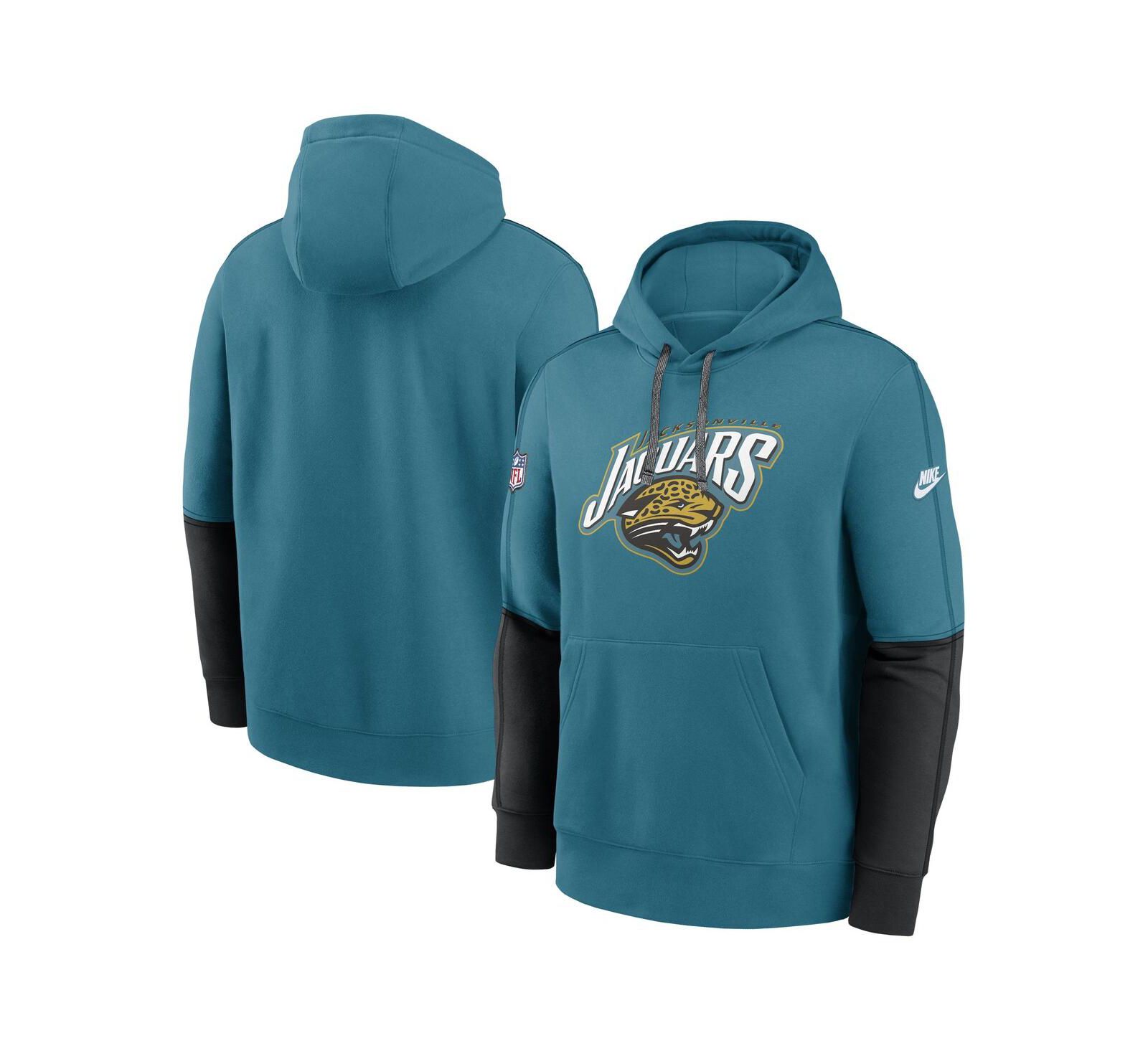Худи Nike Men's Teal Jacksonville Jaguars Throwback Alternate Logo Team Issue Club Pullover