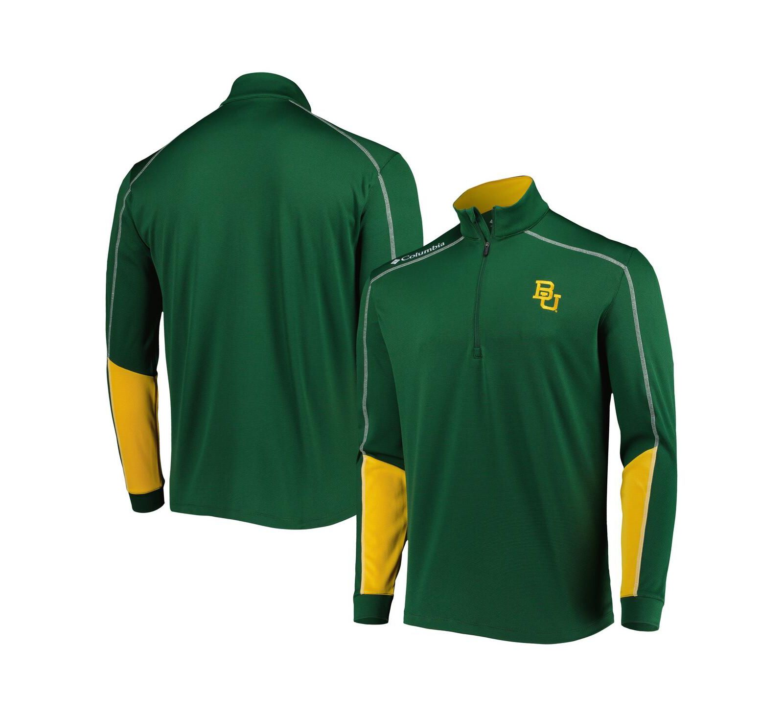 Мужская куртка Columbia Baylor Bears Wick Quarter-Zip Green