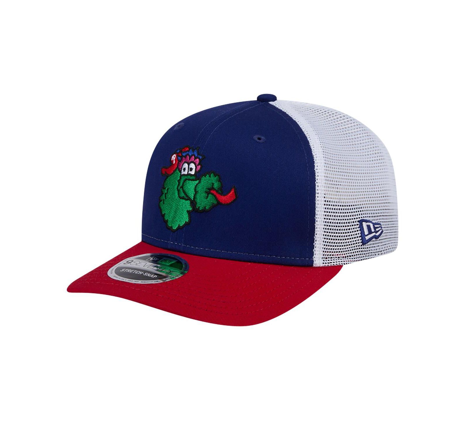 Мужская кепка New Era Philadelphia Phillies Phanatic 9SEVENTY Trucker Snapback, королевский синий