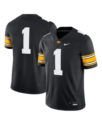 Nike Men's 1 Black Iowa Hawkeyes Game Jersey