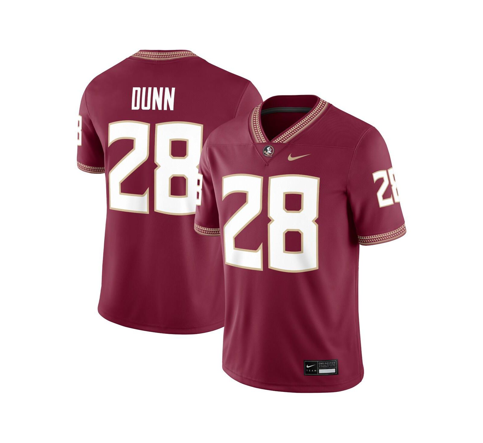Nike Мужская джерси Warrick Dunn Garnet Florida State Seminoles Alumni Game