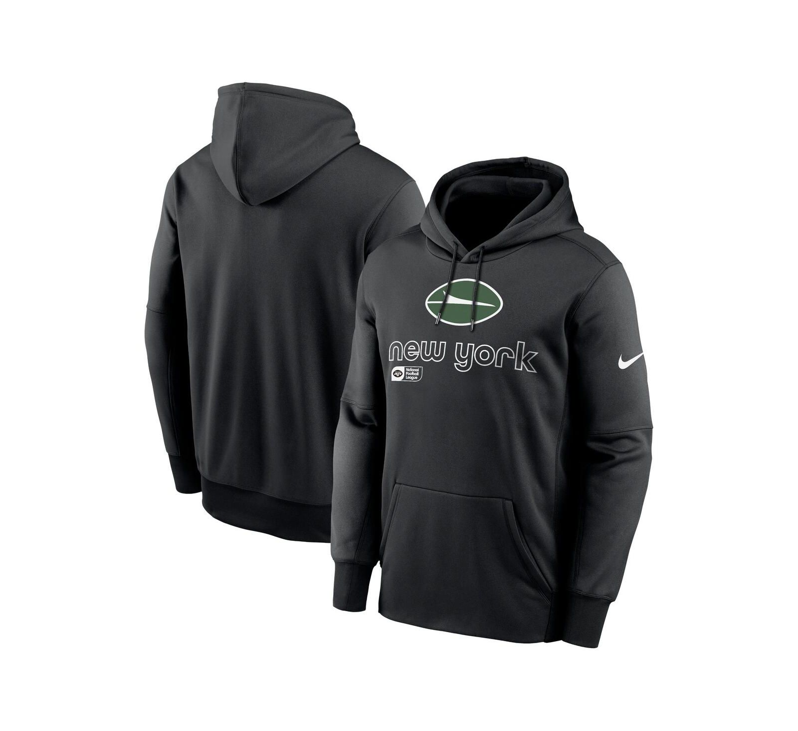 Nike Men's Black New York Jets Performance Pullover Hoodie