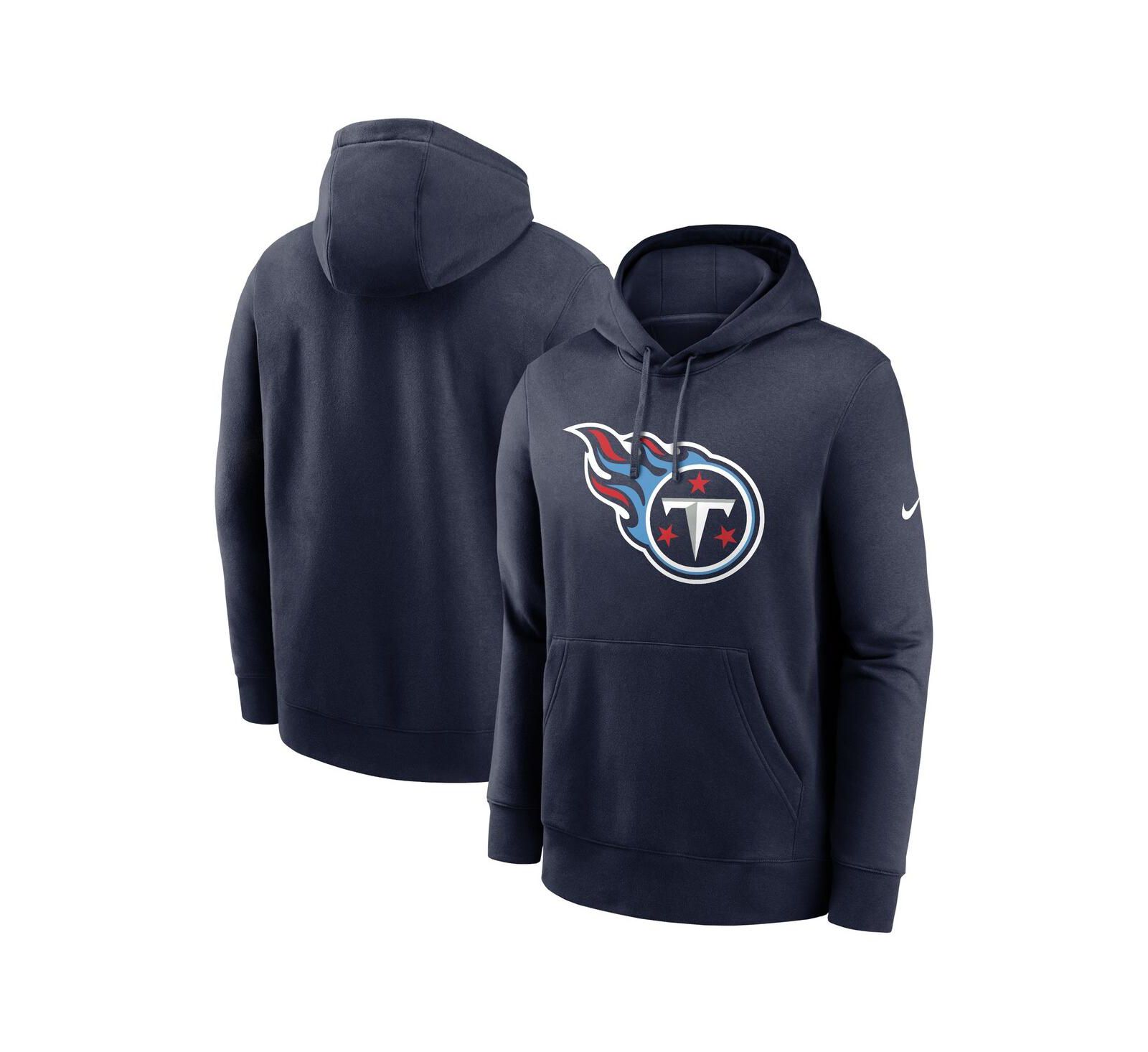 Nike Men's Navy Tennessee Titans Club Logo Pullover Hoodie