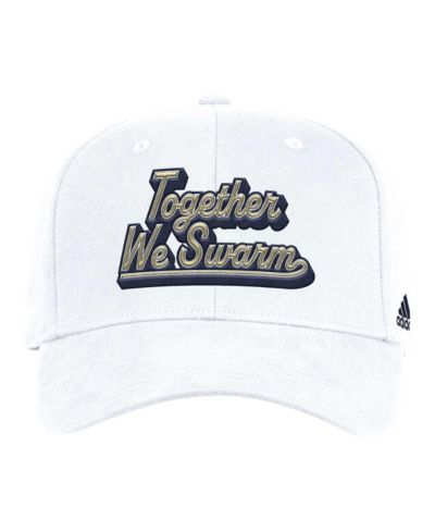 Adidas Men's White Georgia Tech Yellow Jackets Chant Flex Hat