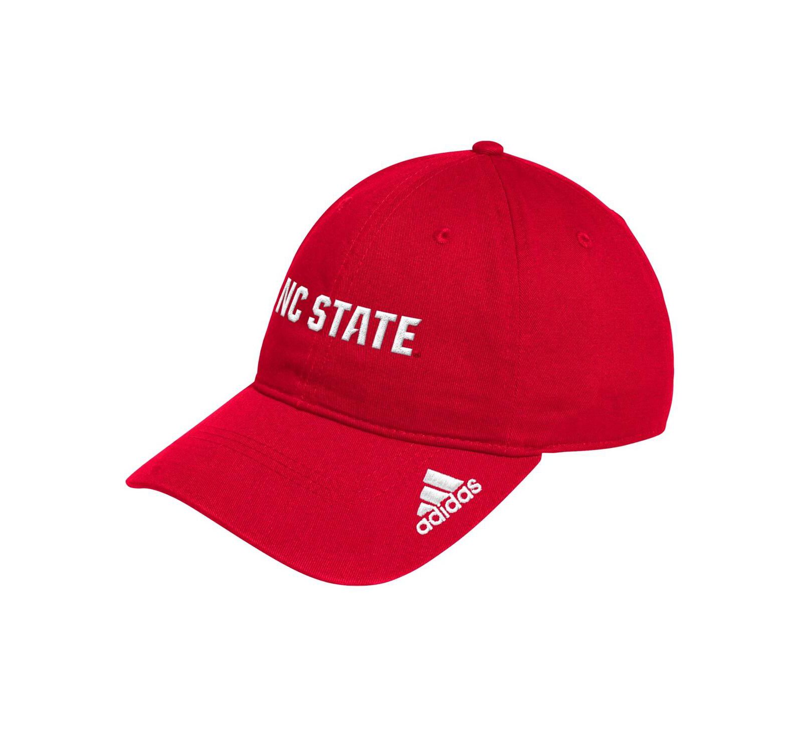 Adidas Men's Red NC State Wolfpack Locker Room Wordmark Slouch Adjustable Hat