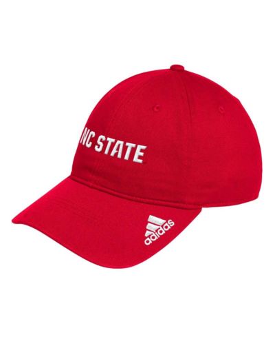 Adidas Men's Red NC State Wolfpack Locker Room Wordmark Slouch Adjustable Hat