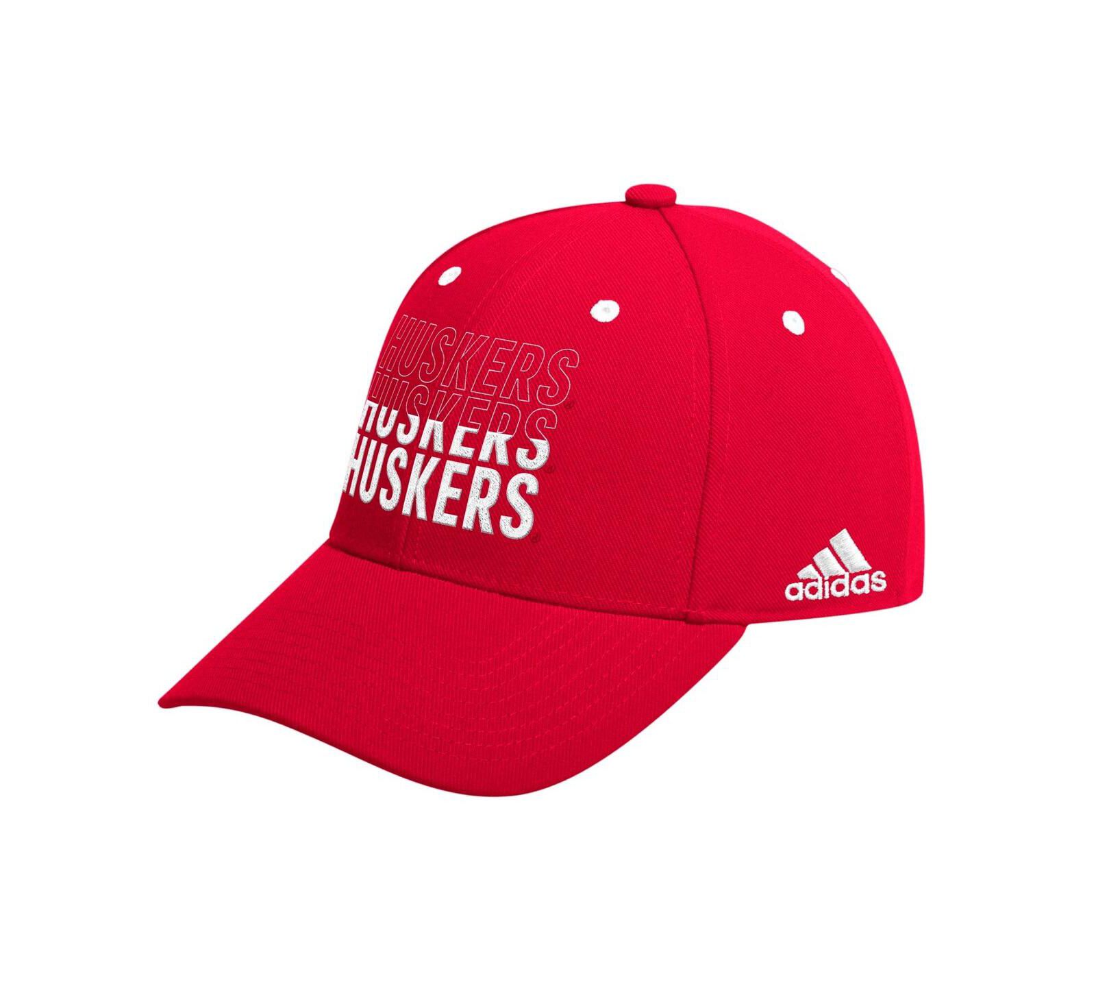Adidas Men's Scarlet Nebraska Huskers Seasonal Half Font Adjustable Hat