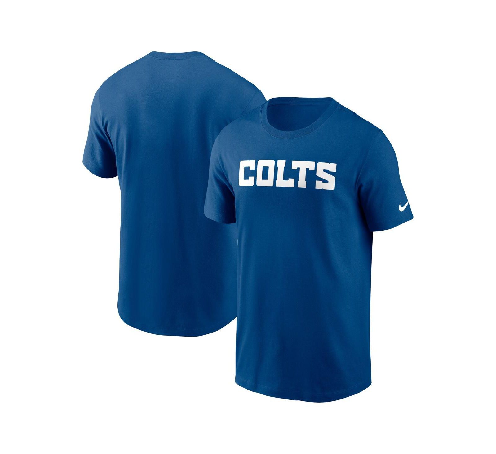 Nike Men's Royal Indianapolis Colts Primetime Wordmark Essential T-Shirt