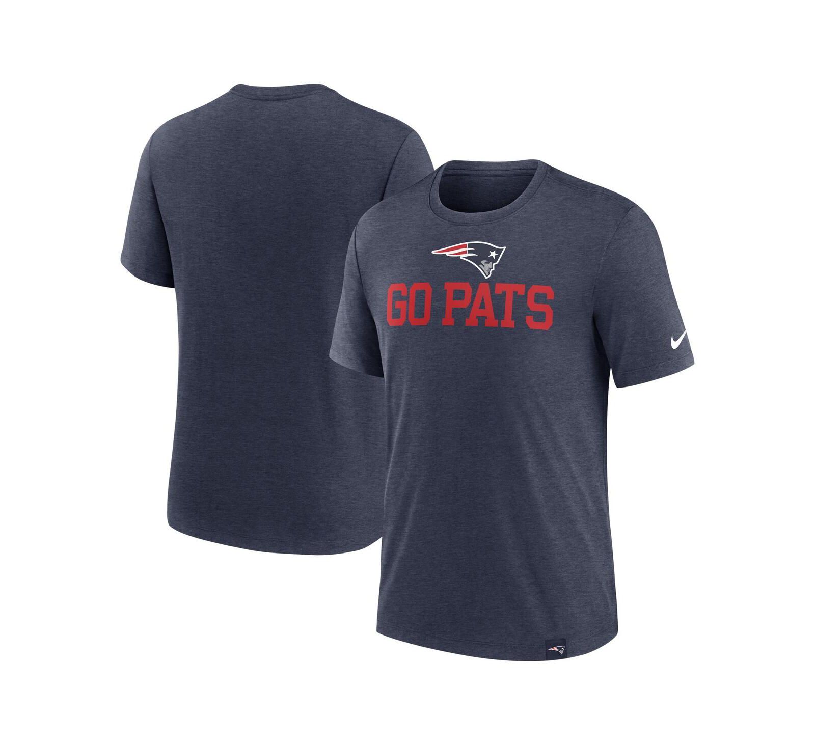Nike Men's Heather Navy New England Patriots Blitz Tri-Blend T-Shirt