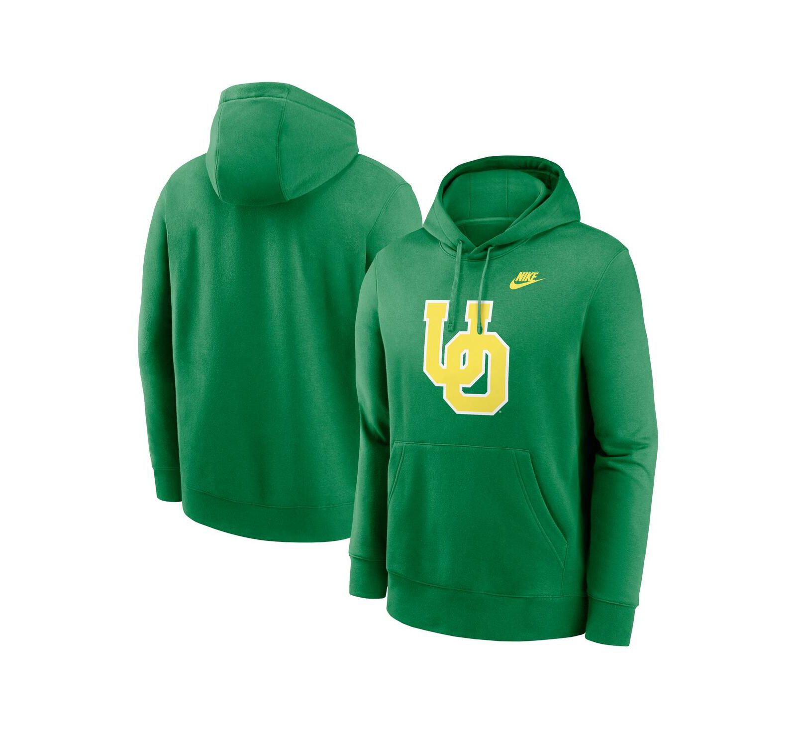 Nike Men's Green Oregon Ducks Legacy Logo Club Fleece Pullover Hoodie