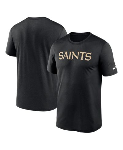Мужская футболка Nike Black New Orleans Saints Primetime Legend Wordmark Performance