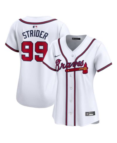 Женская джерси Nike Spencer Strider White Atlanta Braves Home Limited Player