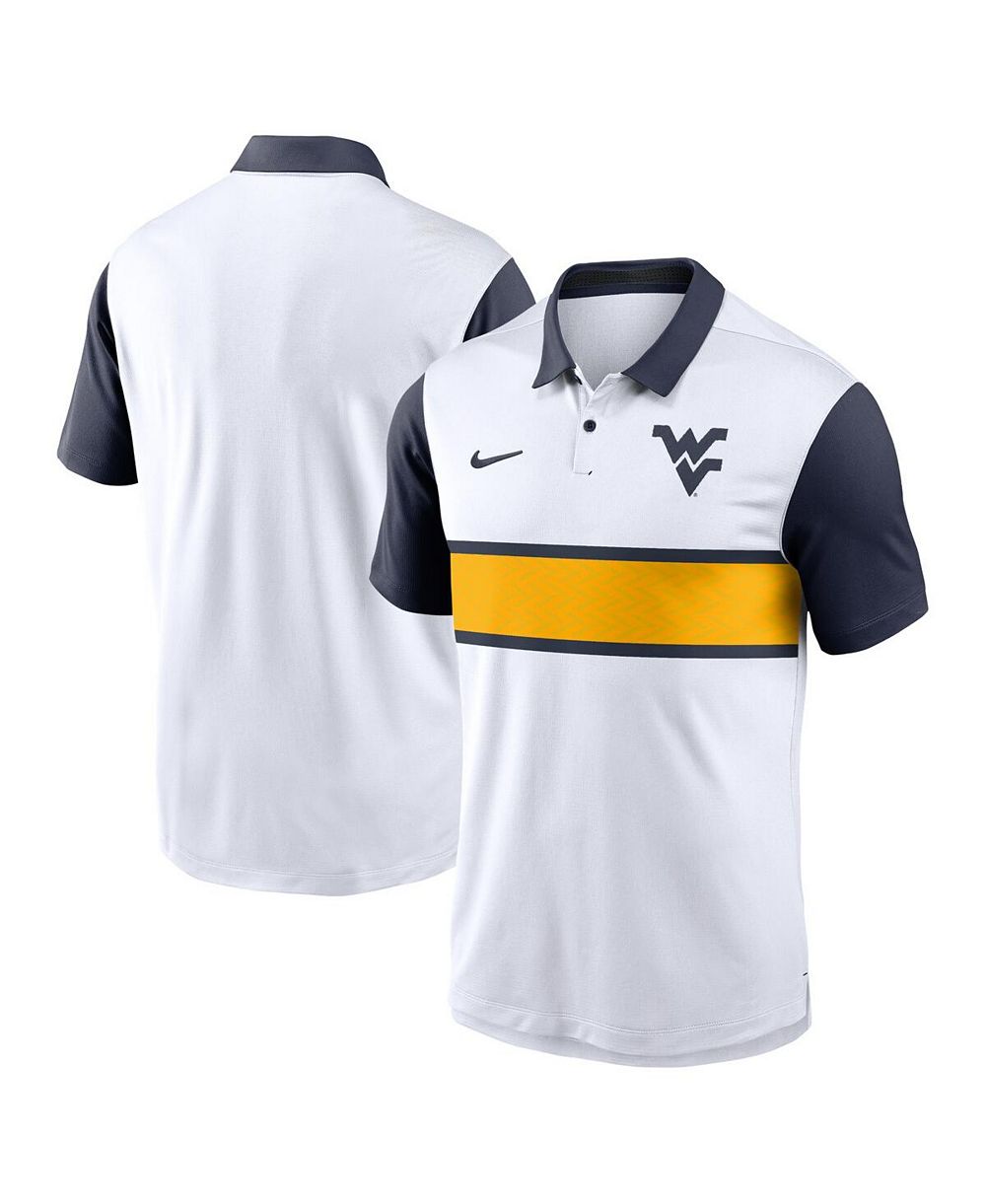 Nike Men's White West Virginia Mountaineers Primetime Campus Vapor Performance Polo