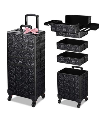 Косметический кейс Byootique 4in1 на колесиках, органайзер для макияжа, цвет Mermaid Black