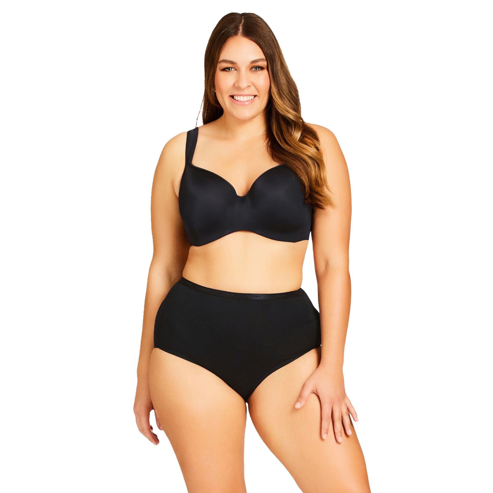 AVENUE Women's Full-Cut Cotton Spandex Brief 3-Pack