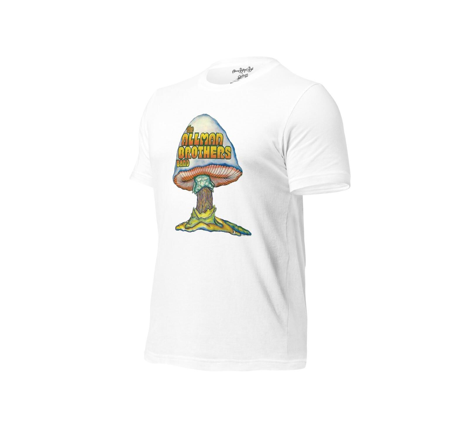 Мужская и женская футболка Section 119 The Allman Brothers Band Color Mushroom Tri-Blend White