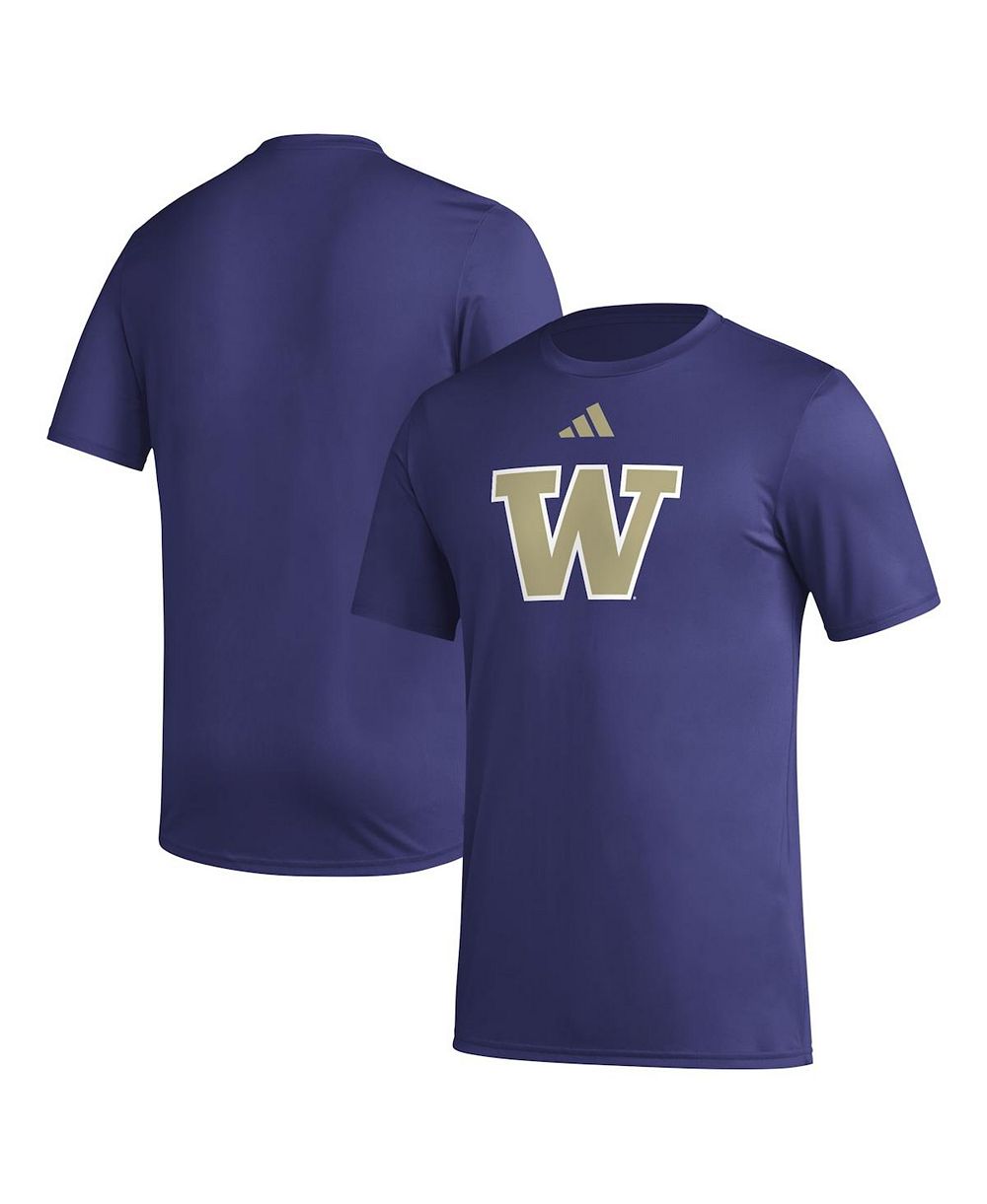 Adidas Мужская футболка Washington Huskies Primary Locker Logo Pre-Game AEROREADY