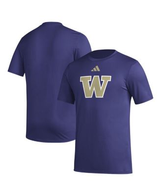 Adidas Мужская футболка Washington Huskies Primary Locker Logo Pre-Game AEROREADY
