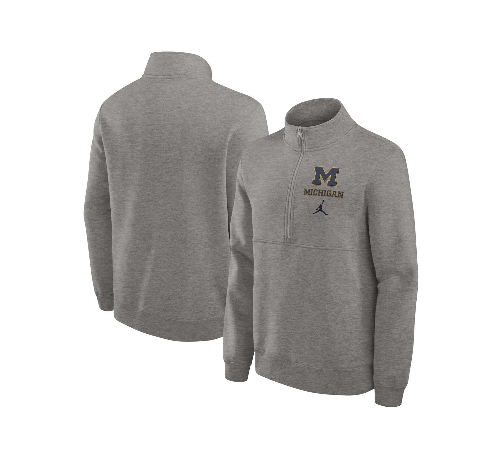 Мужской свитшот Jordan Michigan Wolverines Primetime Club Half-Zip