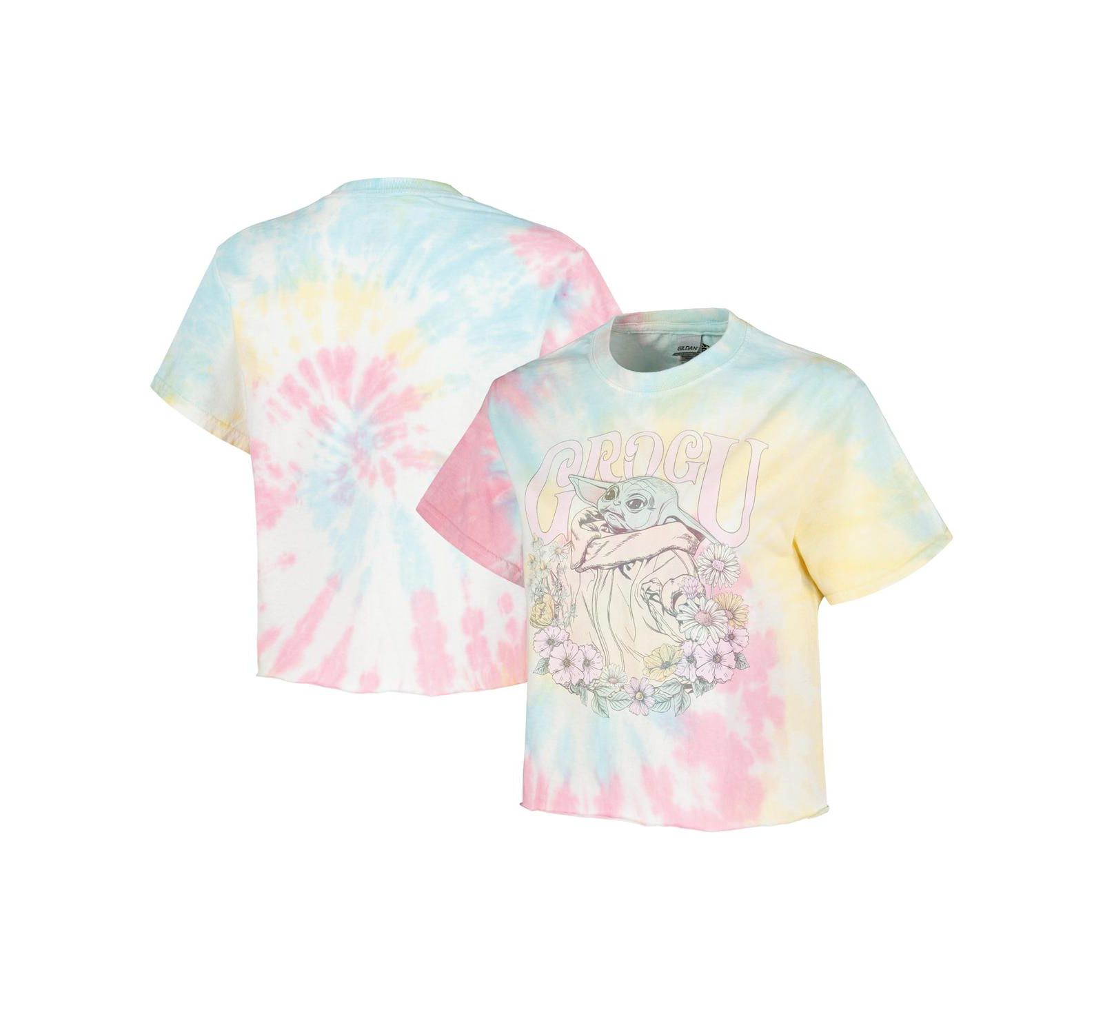 Мужская и женская футболка Mad Engine Blue The Mandalorian Springtime for Baby Yoda Tie-Dye