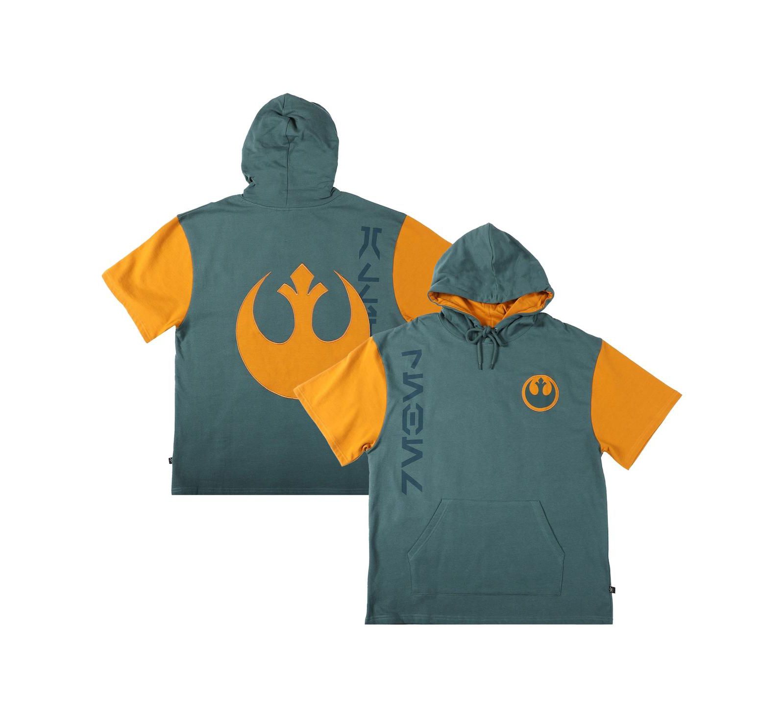 Heroes & Villains Men's and Women's Green Star Wars Rebel Alliance Short Sleeve Pullover Hoodie