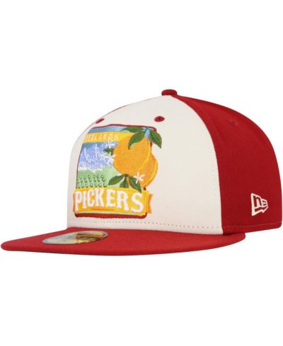 New Era Мужская белая/красная кепка 59FIFTY Fitted Inland Empire 66ers Theme Night Redlands Pickers