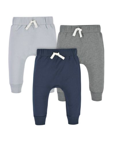 Gerber Детские джоггеры для мальчиков Navy and Grey Premium, 3-Pack