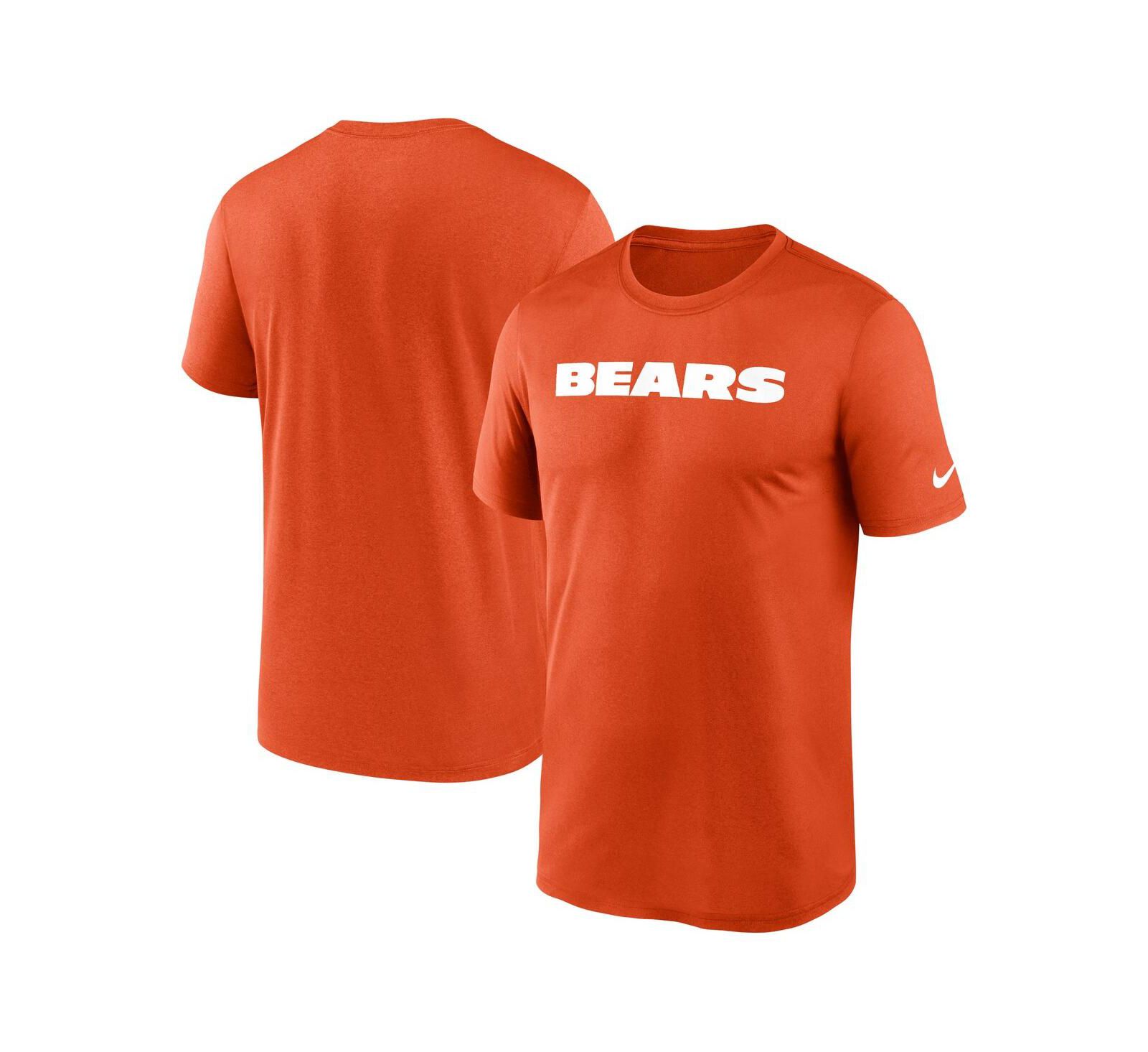 Nike Men's Orange Chicago Bears Primetime Legend Performance футболка с логотипом