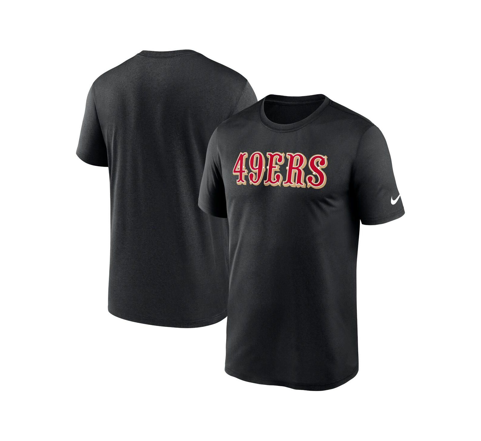Nike Men's Black San Francisco 49ers Primetime Legend Wordmark Performance T-Shirt