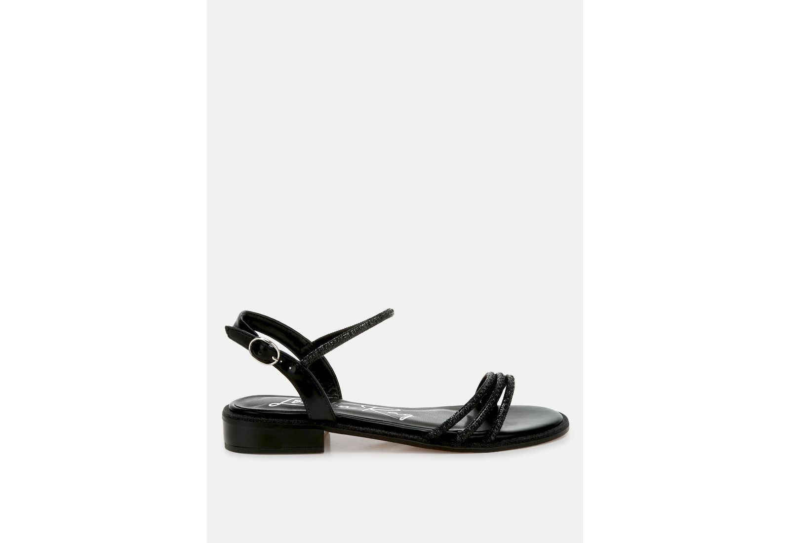 London Rag Nobbity Rhinestone Pearl Detail Flat Sandals