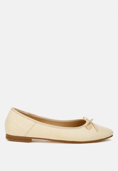 Rag & Co женские бальные балетки из рафии с бумажными кольцами