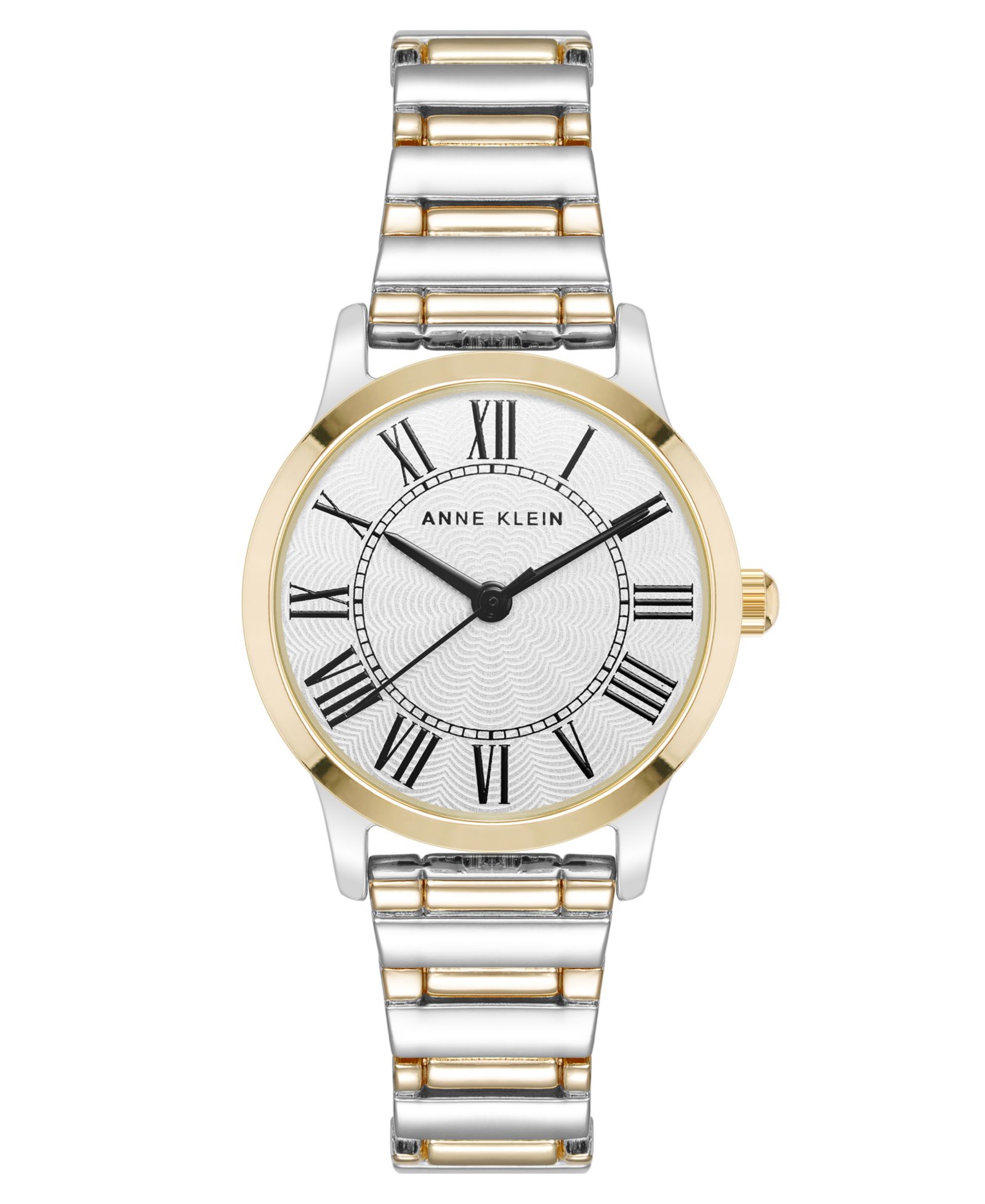 Anne Klein Women's Quartz Signature Round Roman Numeral Two-Tone Alloy Metal Watch, 29mm