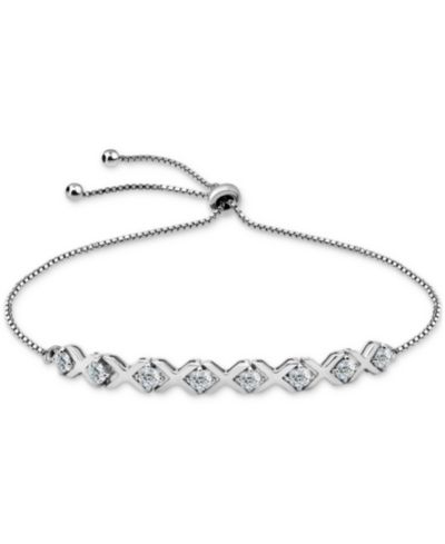 Giani Bernini Cubic Zirconia XO Bolo Bracelet, Created for Macy's