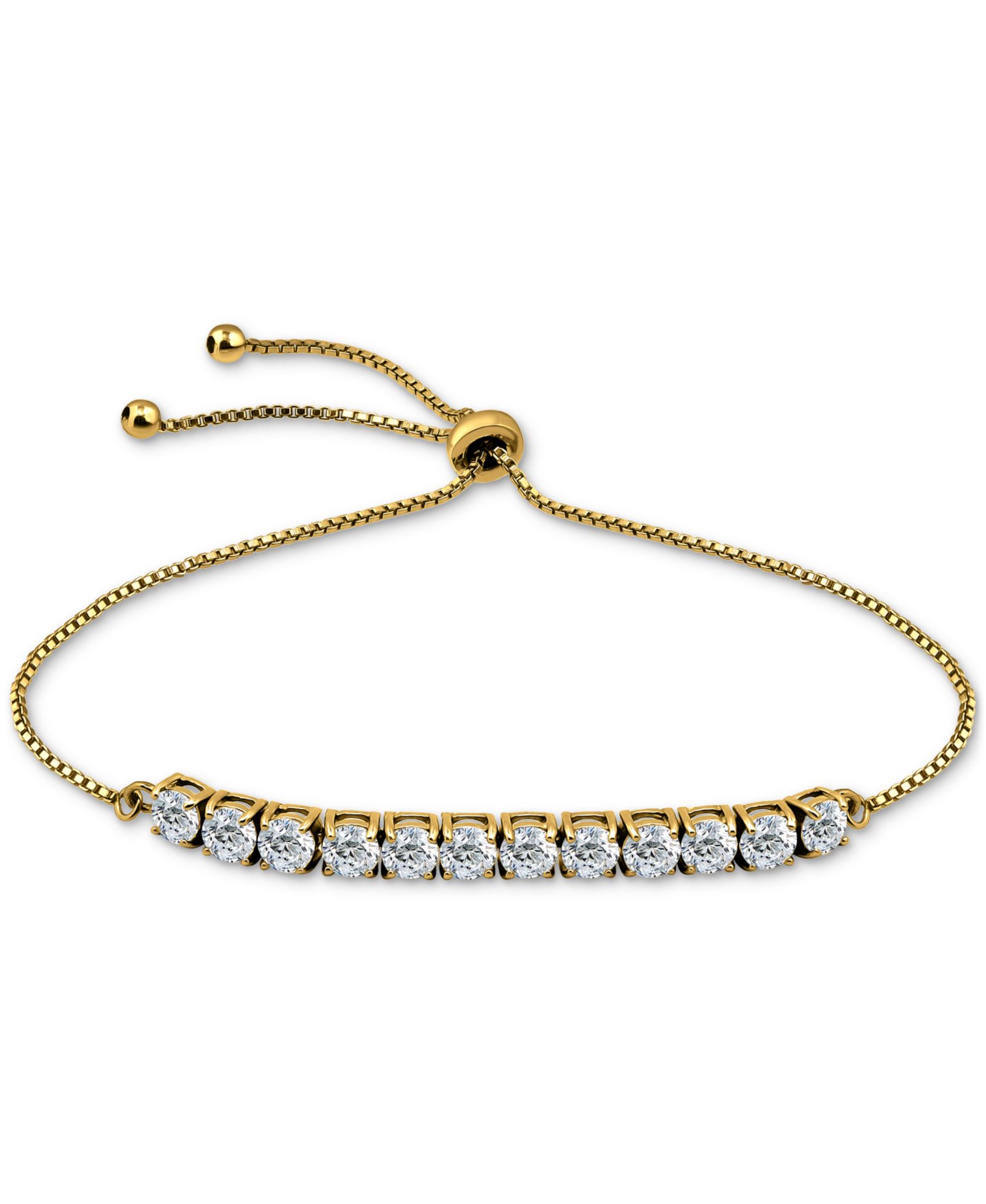 Браслет Giani Bernini Cubic Zirconia Curved Bar Bolo