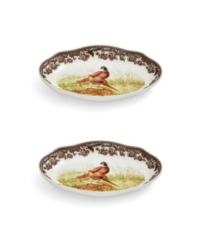 Spode Woodland Pheasant набор из 2 блюд для соуса, Pickle Dish