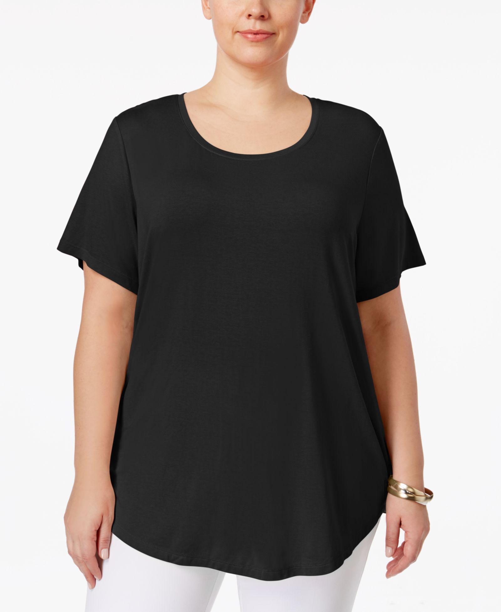 JM Collection Plus Size Short-Sleeve Top, Created for Macy's