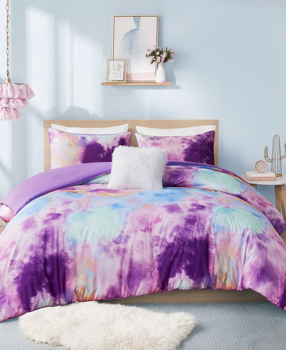 Комплект из 4 чехлов на одеяло Intelligent Design Cassiopeia Watercolor Tie Dye, King/California King