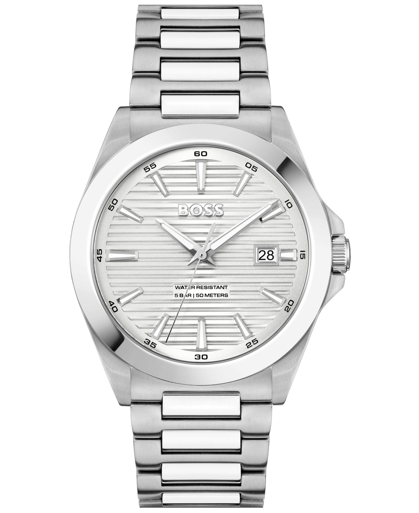 Hugo Boss Мужской Strike Quartz Basic Calendar Stainless Steel Watch 41mm