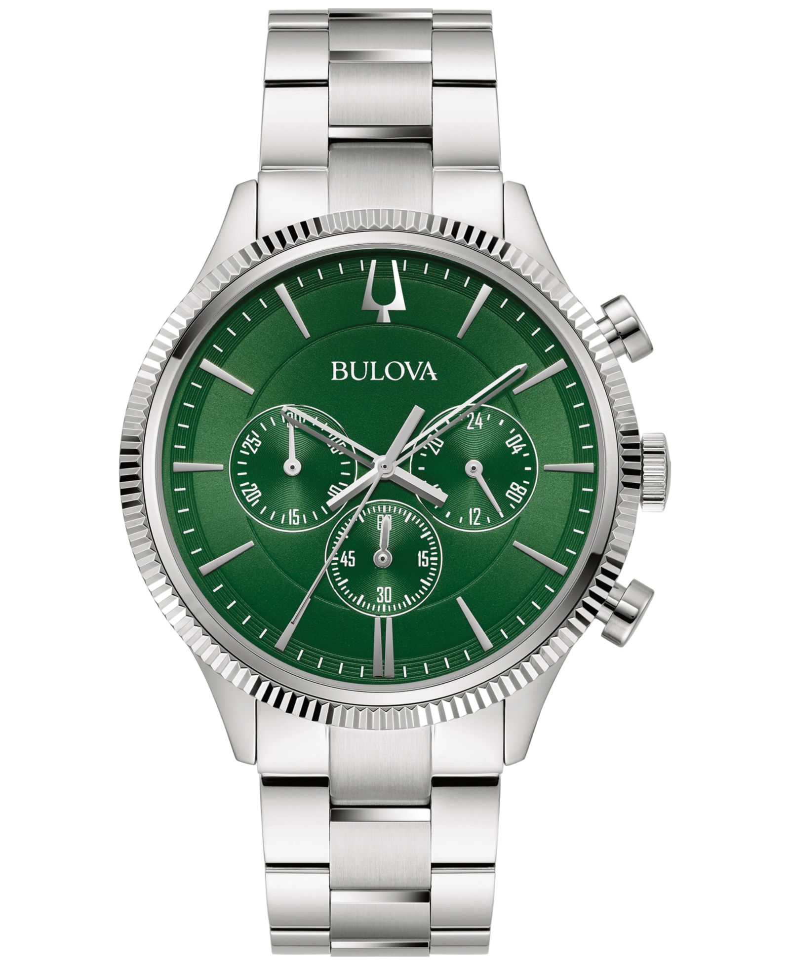 Мужские хронограф-часы Bulova Stainless Steel, 42mm