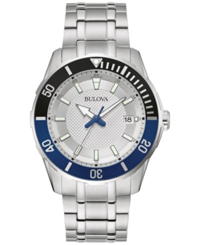 Мужские часы Bulova со стальным браслетом 42mm