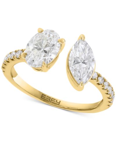 EFFY® Lab Grown Diamond Mixed-Cut Cuff Ring (1-7/8 ct. t.w.) in 14k Gold