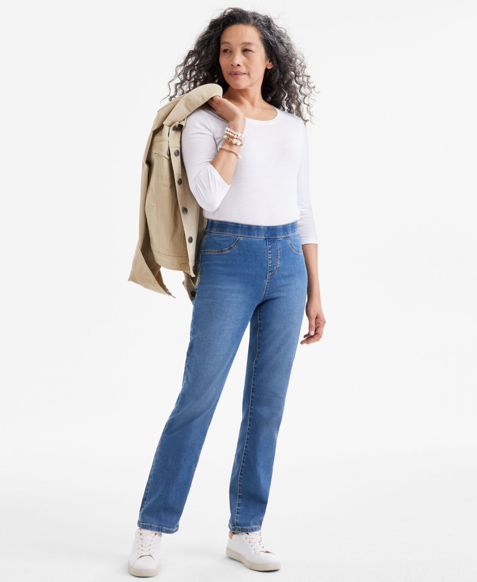 Style & Co Women's Straight Leg Pull-On Jeans, Exclusively at Macy's